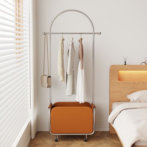 端落地衣帽架卧室脏衣篓落地衣架次净衣架挂衣架