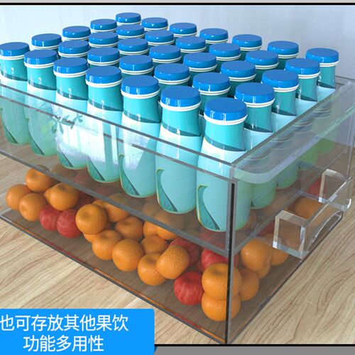 冷饮鲜榨果汁展示架奶茶店饮品饮冰镇料陈列架子吧台上