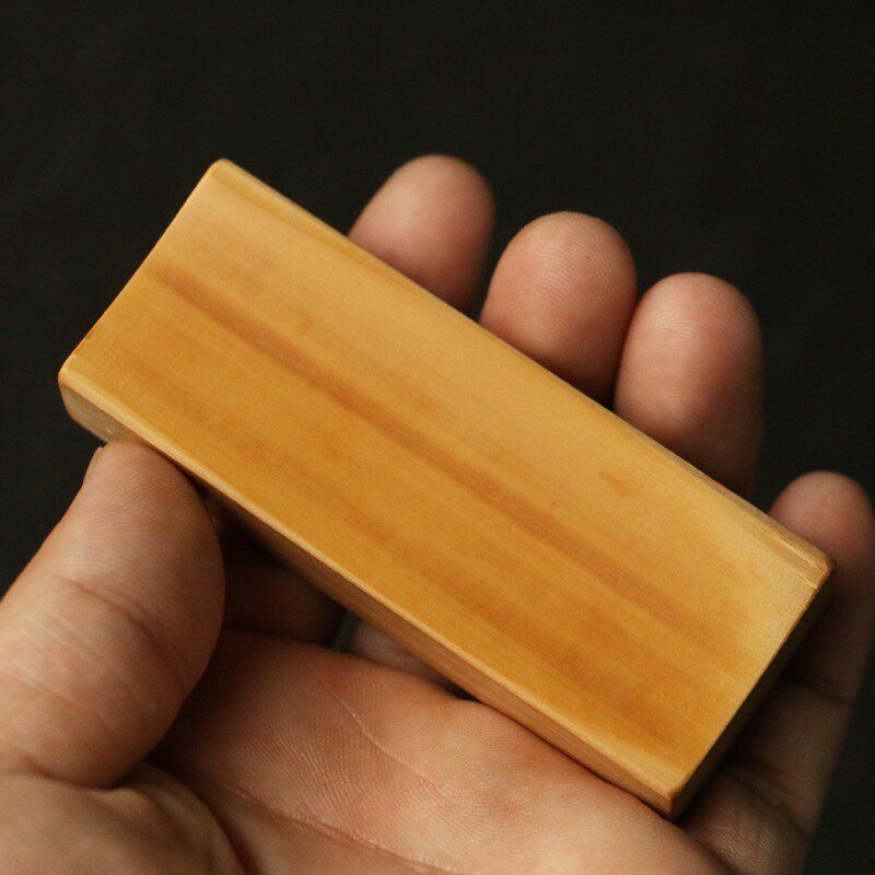 十几年老玉竹东阳名家戚挺飞本工精工留青雕刻阴刻推盖牙签盒竹雕