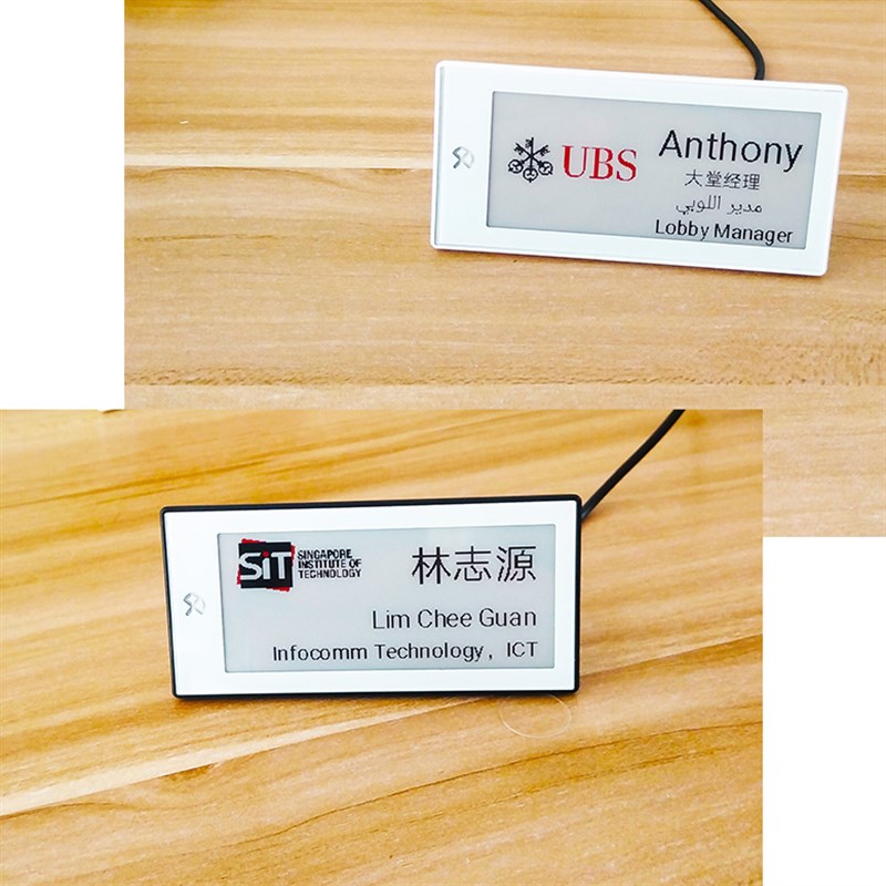 蓝签电子纸墨水屏铭牌工牌吊牌内置NFC标签用作网页名片推送