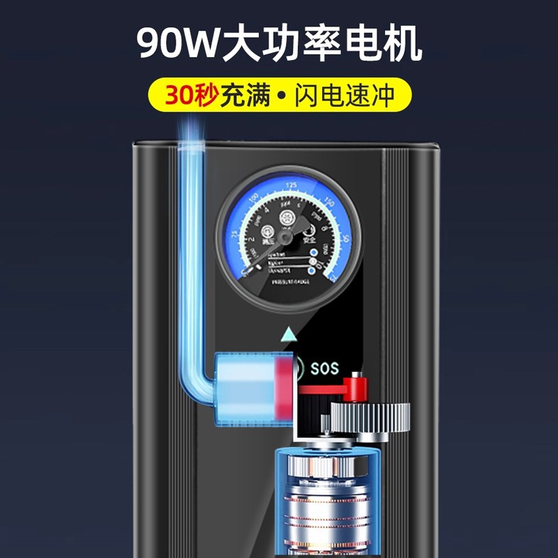 金箭电动车充气泵高压打气筒快速冲气迷你便携车载加气泵专用汽车