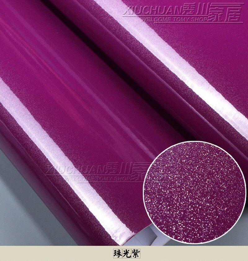 加厚烤漆壁纸珠光家具翻新贴纸橱柜贴纸纯色墙贴防水墙纸自粘