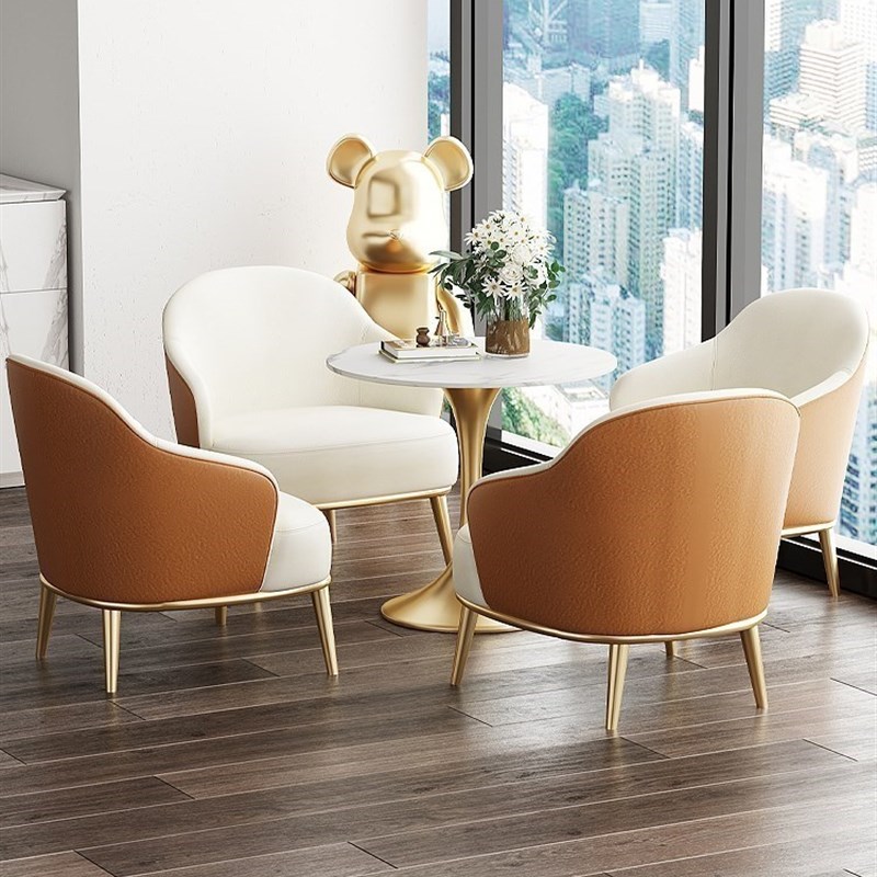 咖啡厅奶茶店休闲洽谈酒吧商用西餐厅休息区接待卡座沙发桌椅