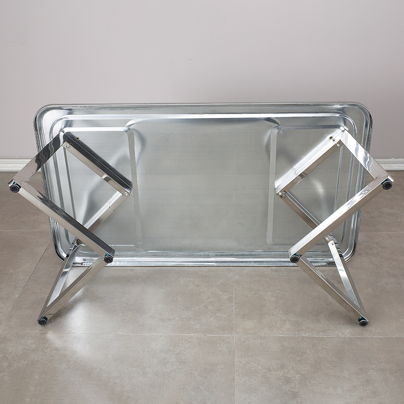 不锈钢茶几长方形矮桌子小户形休闲茶桌泡茶家用餐桌金属现代加厚