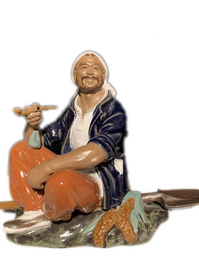 石湾公仔陶瓷丰收在望创意工艺品客厅精品人物田园送礼品