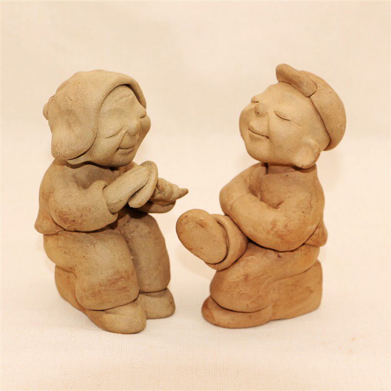 小陶娃娃茶宠幼儿园手工陶艺创意泥人陶土娃娃人物陶瓷娃,特色手工艺,泥人/泥塑/面塑,淘宝优惠券,粉丝福利购,淘宝优惠卷