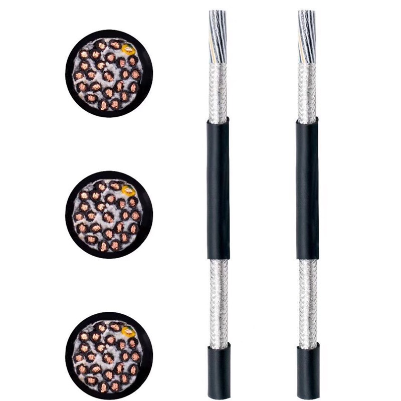 国标高柔拖链屏蔽线TRVVP2///5//7/8/10芯0.平方耐弯折信号线