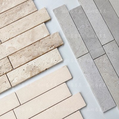 莱姆石网大理石石材马赛复古风长条做旧庭院瓷砖