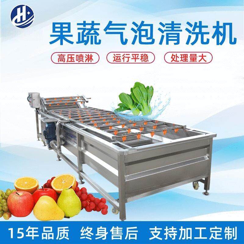 推荐圣女果蔬菜清洗机红薯土豆气泡清洗线荔枝杨梅清洗设备
