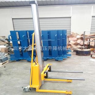卸叉车 迷你型工位车不锈钢100KG轻型电动堆高车半自动升降平台装