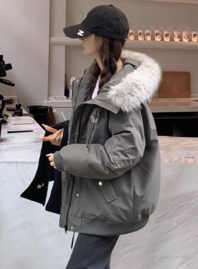 2025年新款冬季羽绒棉服女加厚超好看工装情侣派克服棉衣棉袄外套