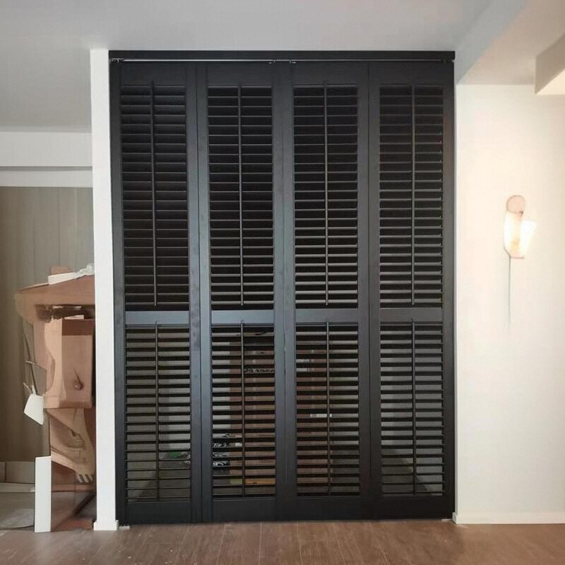 百叶门卧室门柜门卫生间窗户防走光实木百叶门百叶隔断折叠门