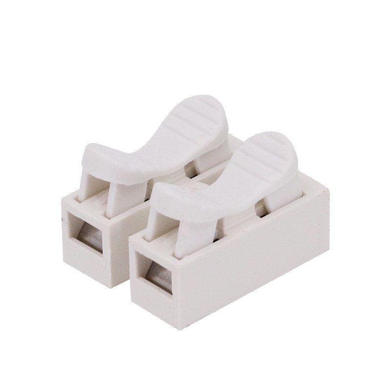 2位接线端子家用按压式二进二出快速连接器灯具直通对接柱只装