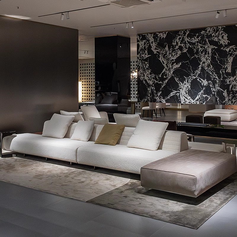 HEISHE Rodolfo罗杰沙发客厅意式极简别墅大户型转角真皮沙发组合