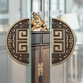 木门拉手大门拉手实木门推拉门复古古铜圆把手定制