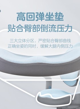 INO星博儿童学习椅写字椅子小学生调节升降矫正坐姿座椅 白鹿