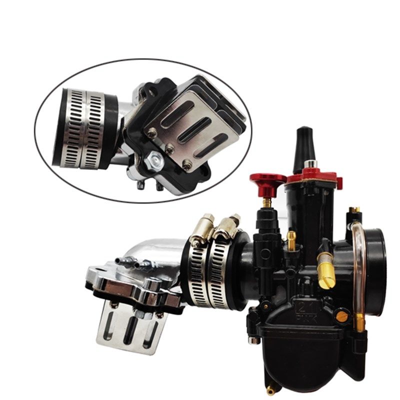 踏板车化油器接口歧管 电镀银JOG jog90改装进气簧片