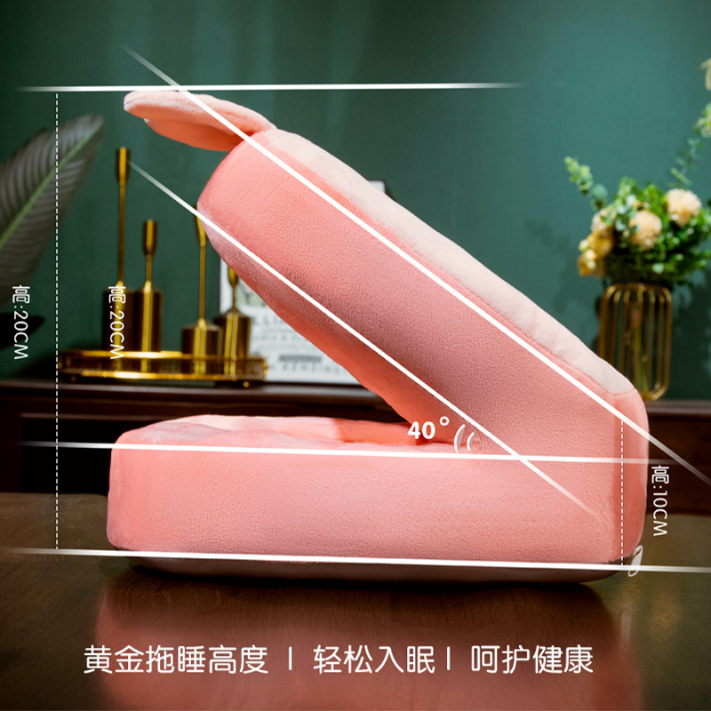 办公室午睡靠枕两用午休抱枕趴桌子夏季冰豆豆午睡枕小学生枕