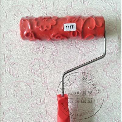 热销7寸肌理漆压花滚筒硅藻泥施工工具肌理壁膜滚筒艺术漆滚111T