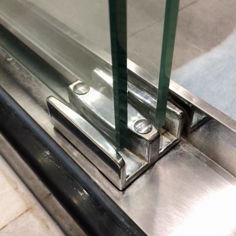 止摆器玻璃移门轨道限位器淋浴房卫生间玻璃门定位器浴室防撞胶块