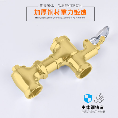 冲水脚踏式便池脚踩大便门蹲坑自闭式延时厕所冲洗