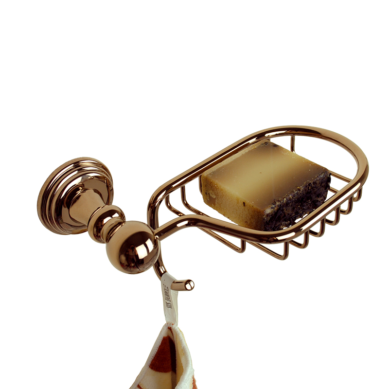 新上市!蜜室 玫瑰金色肥皂架 皂网 欧式 卫生间五金挂件