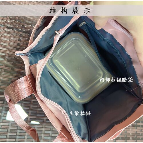 牛津布纯色饭盒袋男生饭盒包女便当包餐袋儿童饭兜