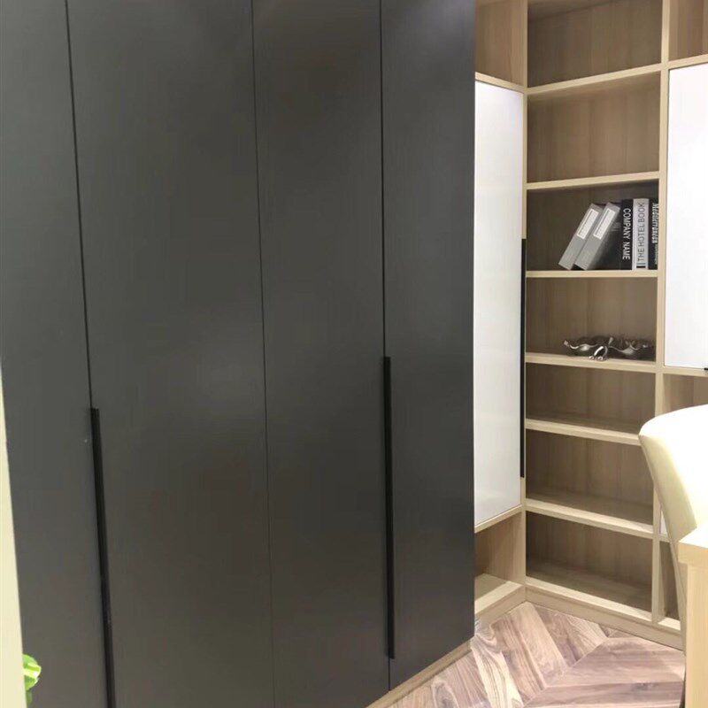 郑州简约衣柜定制平开门简欧风格卧室整体板式衣柜衣帽间实木定制