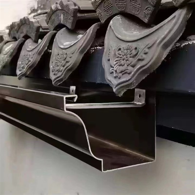 彩铝铝合金成品天沟檐沟水槽别墅天沟温室落水系统PVC雨水管