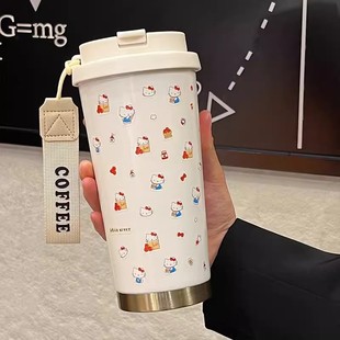 便携喝水杯学生专用316不锈钢吸管咖啡杯 保温杯女高颜值2025新款