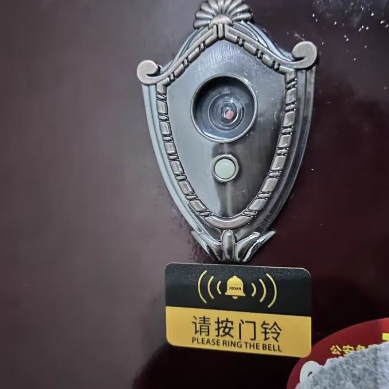 防盗门猫眼门铃一体管径加长猫眼带门铃通用高多功能家用门镜