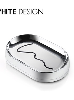 White Deign铝合金镜面层香皂盒沥水肥皂盒高档卫生间设计