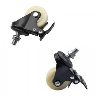 寸脚轮 两寸万向轮带刹车轴承工业手推车机架滑轮轱辘单轮子