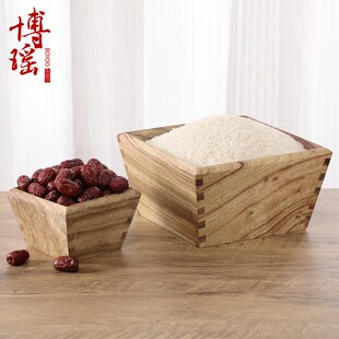 老樟木米斗升子斗四方老式实木日进斗金仿古招财大号米斗