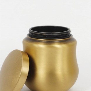 黄铜香粉罐打香篆工具仿古檀香沉香香粉盒迷你密封茶叶罐香道用品
