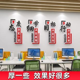 公司办公室背景墙装饰企业会议室文化墙纸画布置团队励志标语面