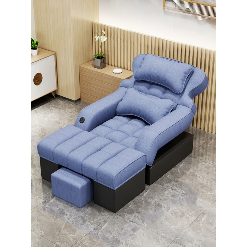 按摩床沐足洗脚床洗浴中心休息床修脚床电动足浴躺椅足疗沙发