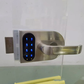 无框门指纹锁隔间智能锁办公密码 刷卡遥控考勤