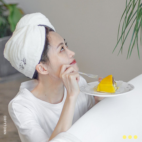 吴昕小飞象爱浴帽干发帽女吸水速干包毛巾珊瑚绒