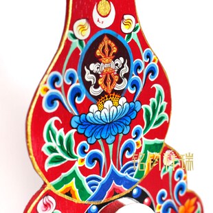 尼泊尔木制彩绘护法朵玛藏传民族风家用新款食子酥油 复古工艺