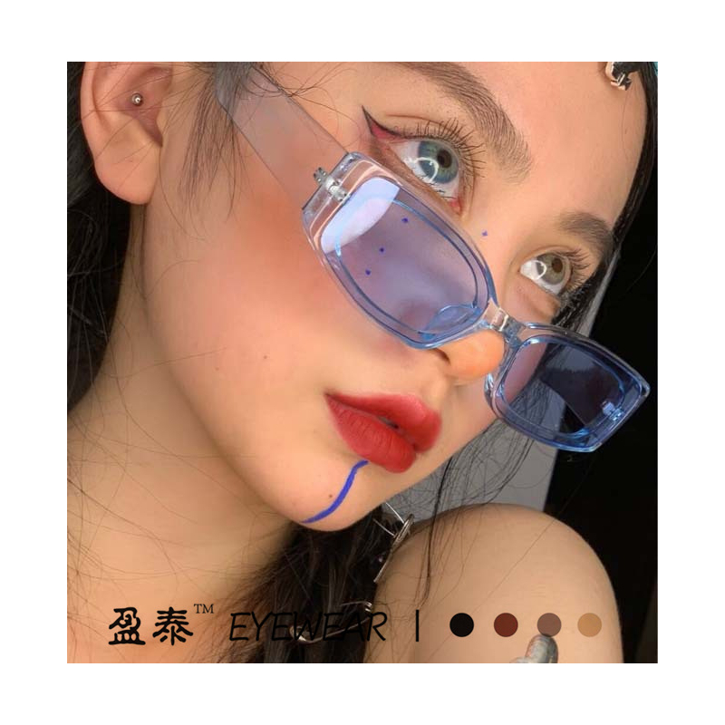 欧美个性糖果色太阳镜2023新款嘻哈风复古墨镜网红街拍太阳眼镜潮