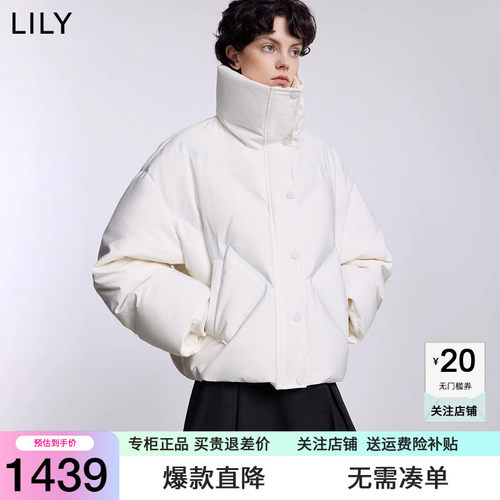 【法奢白金】LILY白色鹅绒服女短款轻薄2025冬爆款小个子羽绒外套