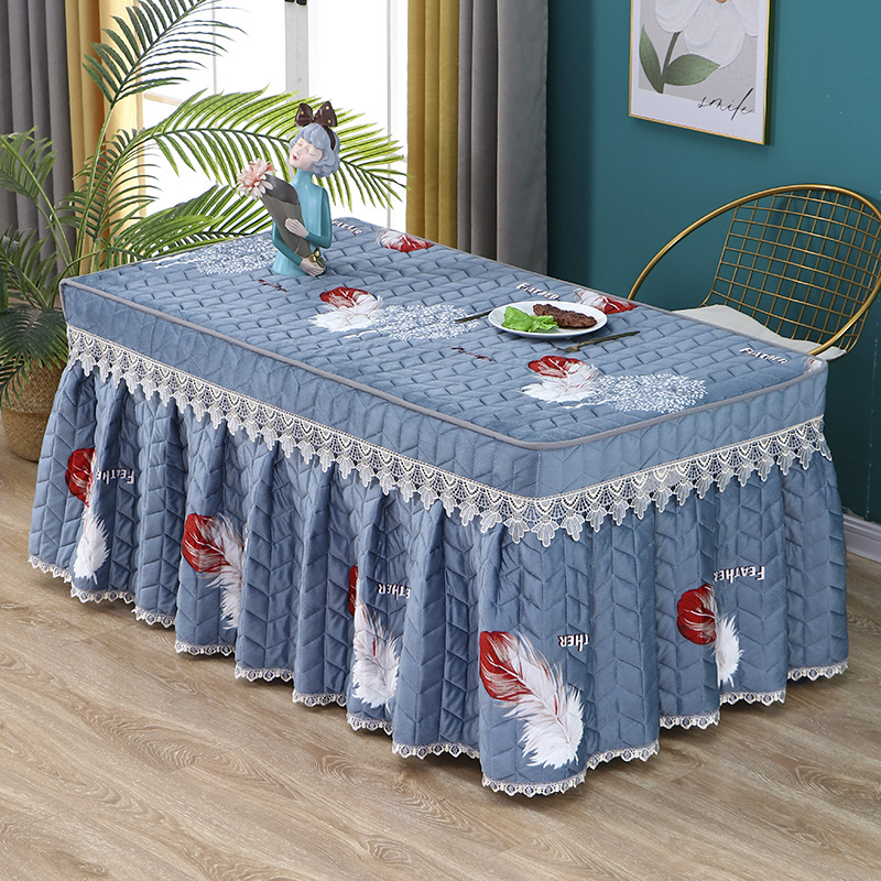 加厚面绒烤火桌罩长方形取暖电炉茶几桌布罩子烤火桌子罩子全包