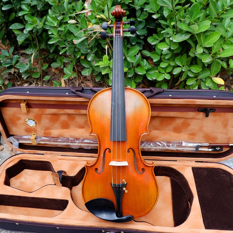 4/4 3/4 1/2 1/41/8意大利进口欧料枫木天然虎纹纯手工高档小提琴
