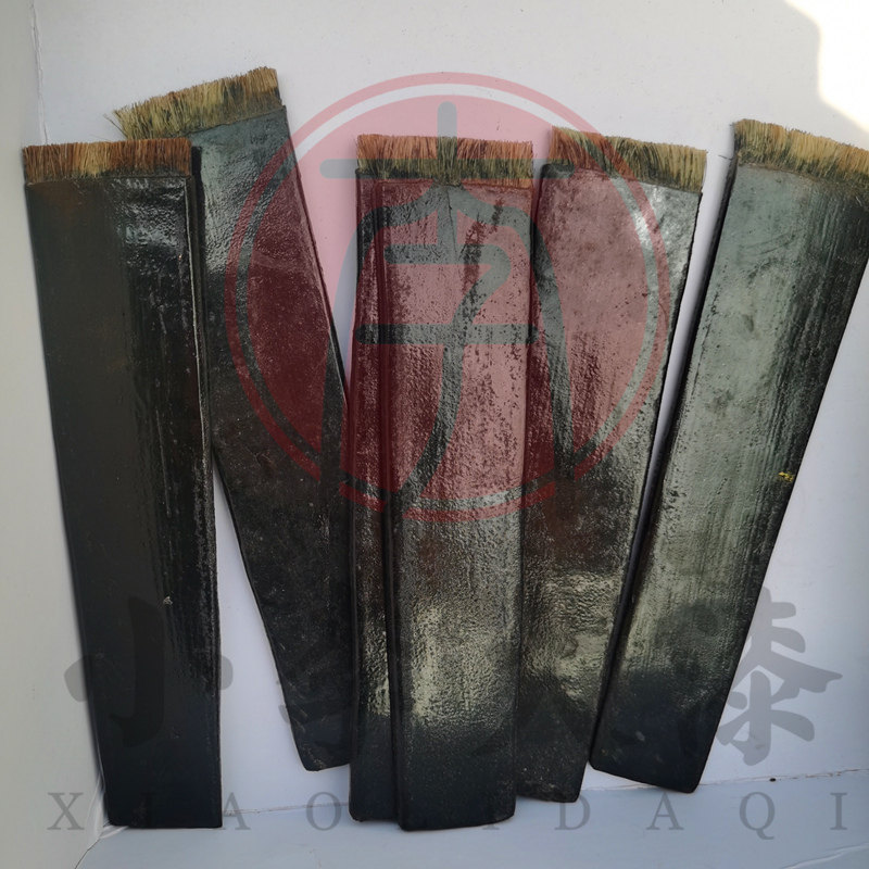 老师傅手工做土漆刷子 牛尾毛刷子国漆刷生漆刷子 包布全生漆制