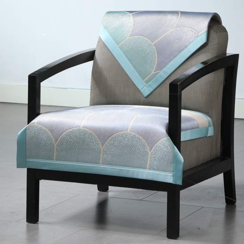 夏季冰丝坐垫夏天款办公室单位垫夏凉席餐椅屁垫靠背垫一体