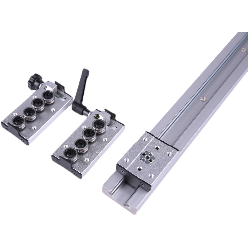 内置双轴心直线导轨SGR10 15 20 25滚轮滑台木工轨道锁紧铝滑块