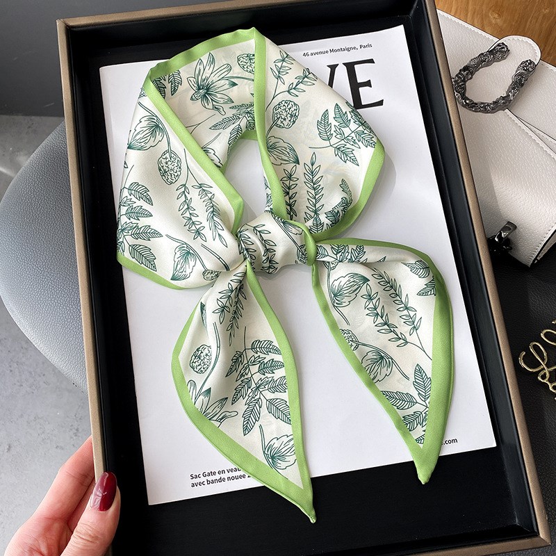 Fashion Print Hamir Ribbon Scarf Women Neck Tie Bag Scarfs S