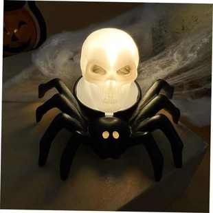 Candle LED Light Plastic Skull Halloween Spider Decoratiopns