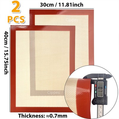 2PCSa硅胶烘烤垫,可重覆使用,不粘锅和Hea